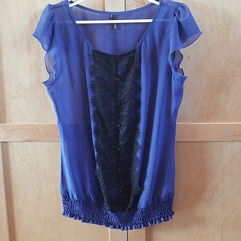 Sheer Blouse with lace details